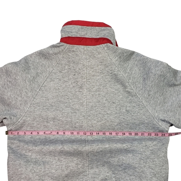 Vintage Reversible Jacket One Size 1X ? Nautical Print Nylon Fleece Coat Pockets - Picture 12 of 12